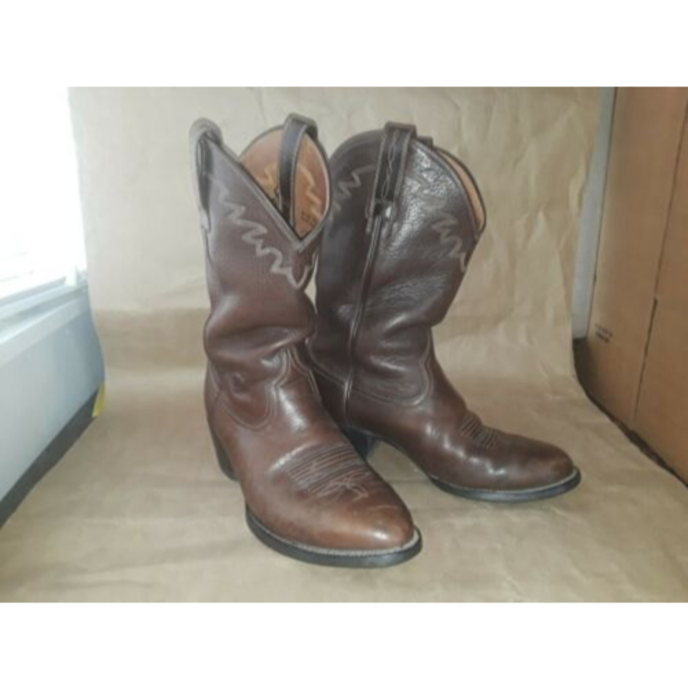 ARIAT Brown Leather Pull-On Western Cowboy Boots Sz 8.5D Style 34626